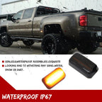 2X Smoke Lens Amber LED Rear Fender Marker Light for Chevy GMC 2500/3500HD (2015–2023)