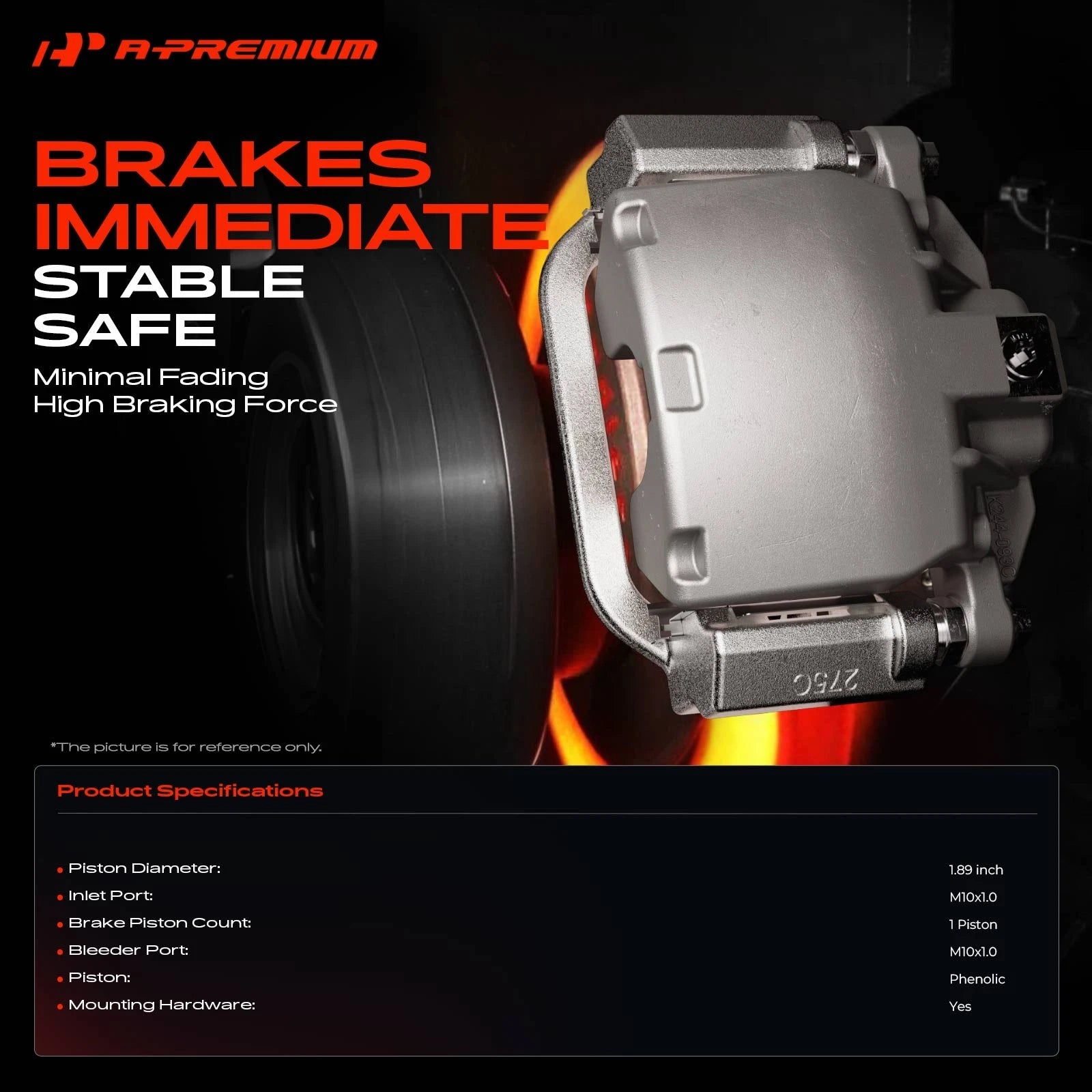 Pair Rear Brake Calipers for Jeep Wrangler JL (2018–2023)