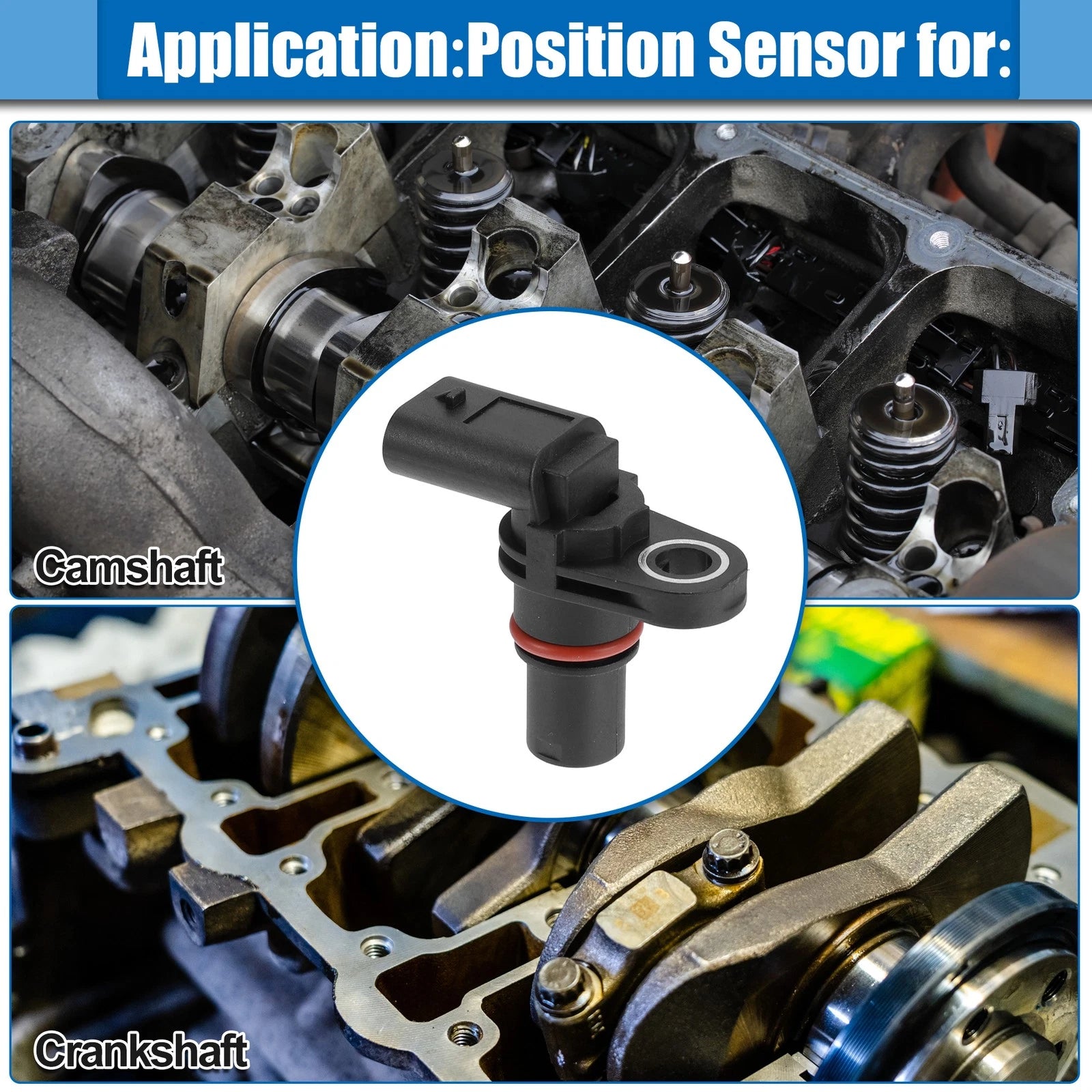 Car Camshaft Position Sensor 3 Pins for Volkswagen Audi (2007–2013) SEB1853 07L906163B