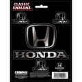 Set of 4 Chrome Black Decals for Honda Accord
