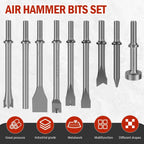 9PCS Air Hammer Bits Set for Pneumatic Tools