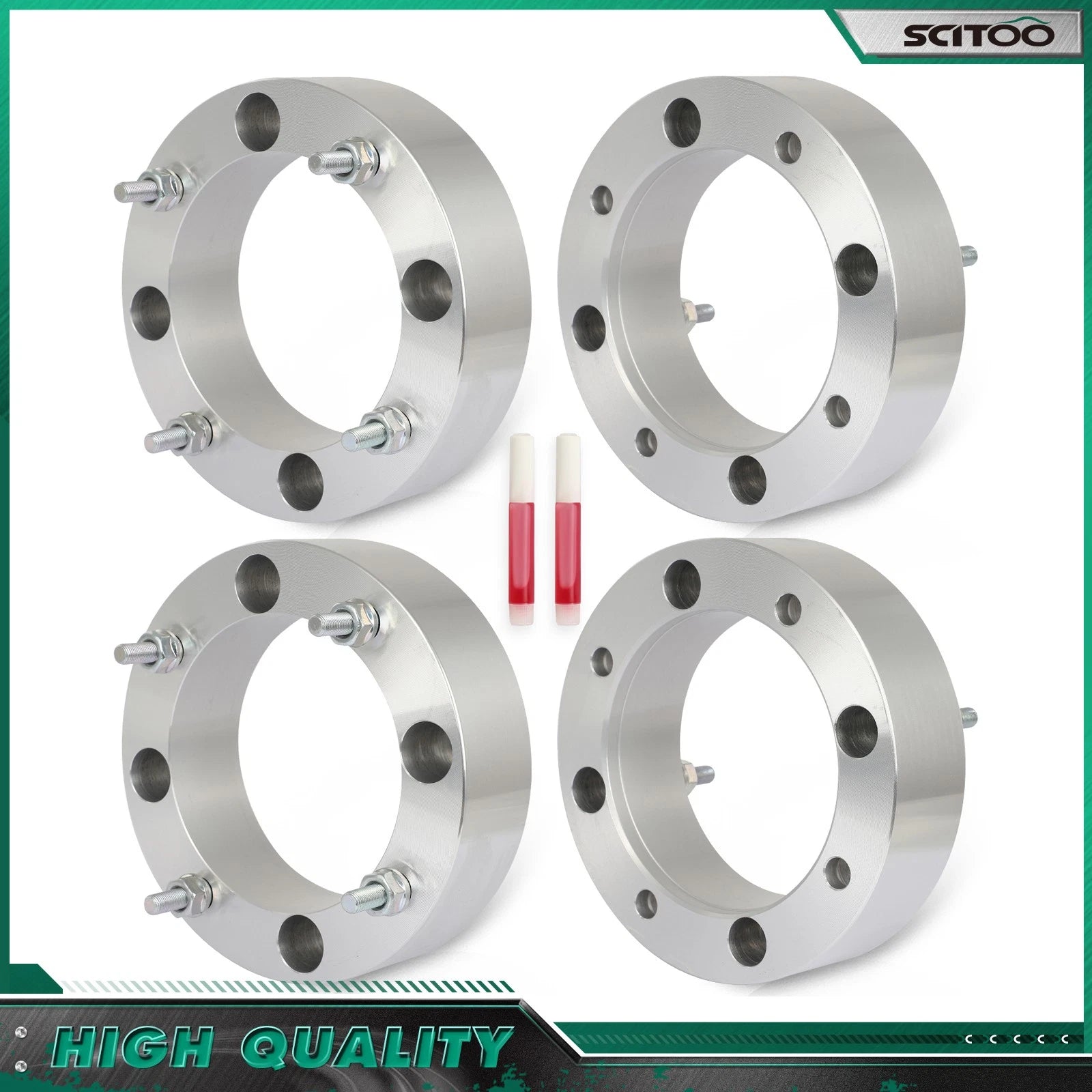 Set of 4 Wheel Spacers 2" 4x156 3/8"x24 for Polaris Ranger 400 (2010–2013)