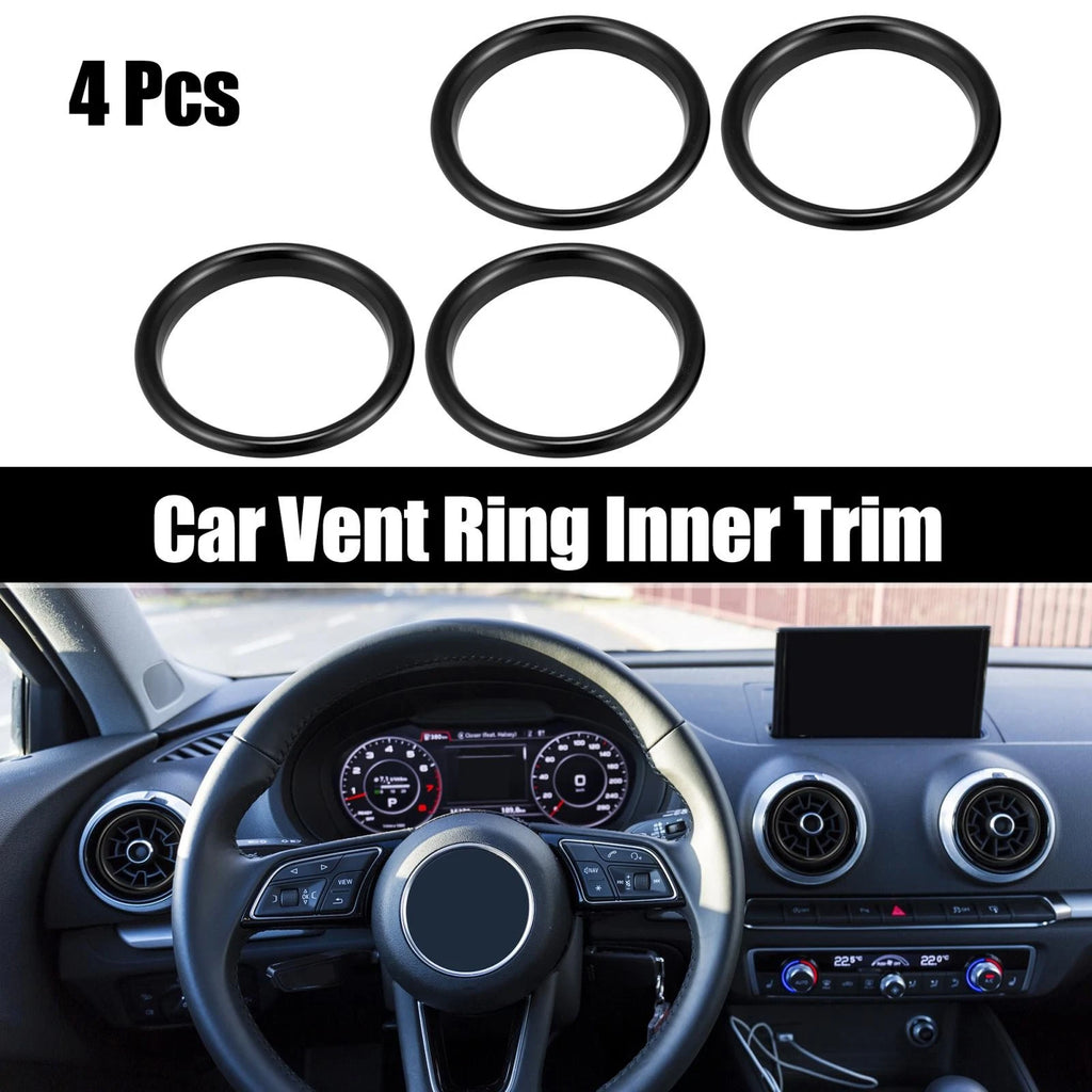 Set of 4 Black Air Vent Inner Trim Aluminum Alloy for Audi A3 S3 Q2L (2013–2021)
