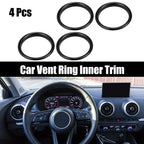 Set of 4 Black Air Vent Inner Trim Aluminum Alloy for Audi A3 S3 Q2L (2013–2021)