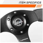 NRG ST-012RS Steering Wheel for Universal Fit (320mm, Perforated Leather)