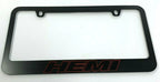 Matte Black License Plate Frame with Red HEMI Letters for Dodge Charger (2006–2023)