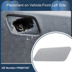 Front Left Washer Nozzle Cover Cap for Volkswagen Touareg (2011–2014) Silver Tone