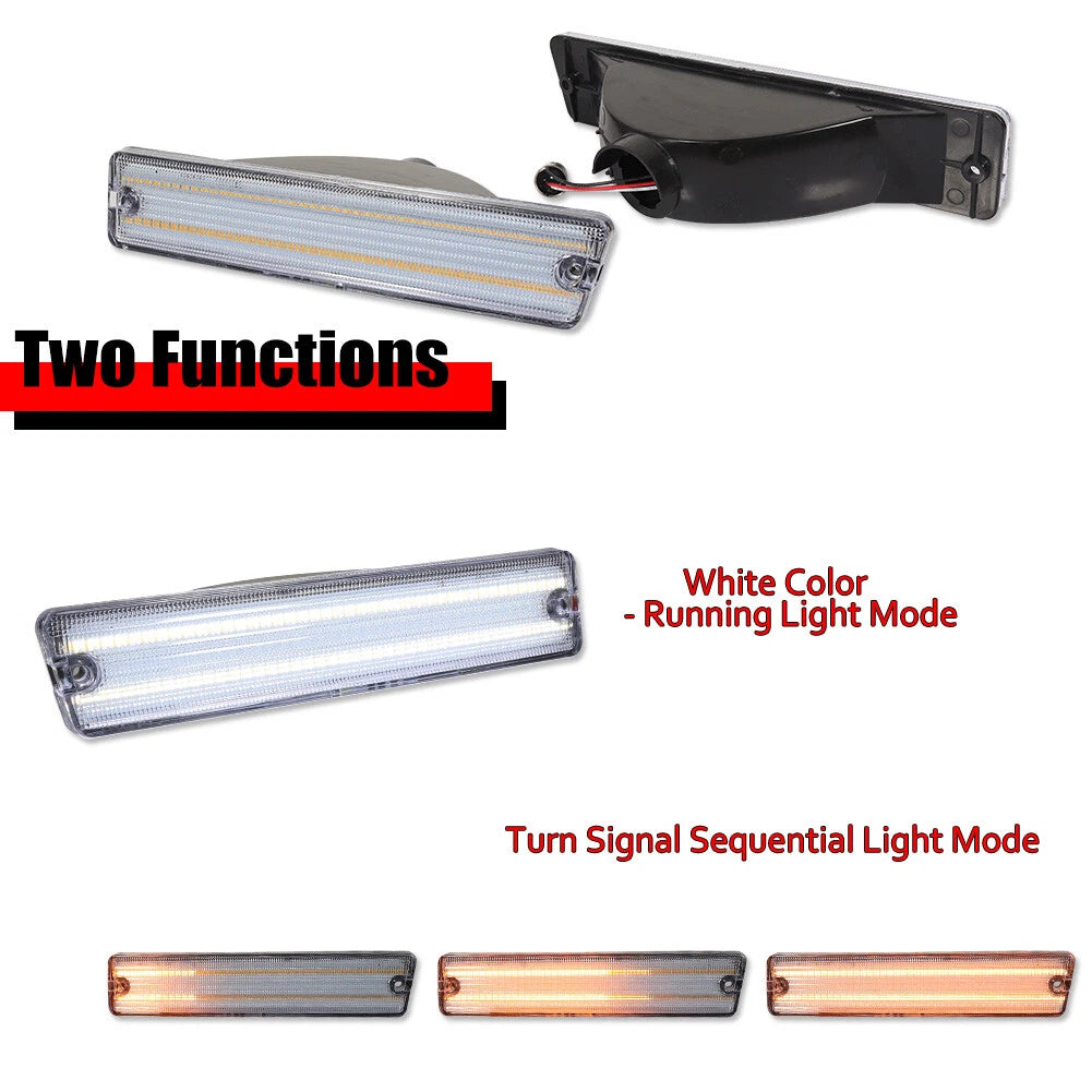 Switchback LED Clear DRL Signal Lights for Oldsmobile Cutlass Supreme (1981–1988)