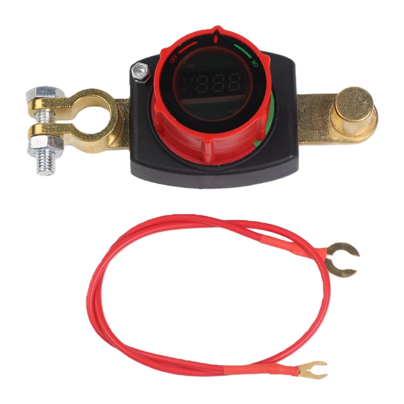 12V 500A Battery Disconnect Switch with Voltage Meter for Marine RV