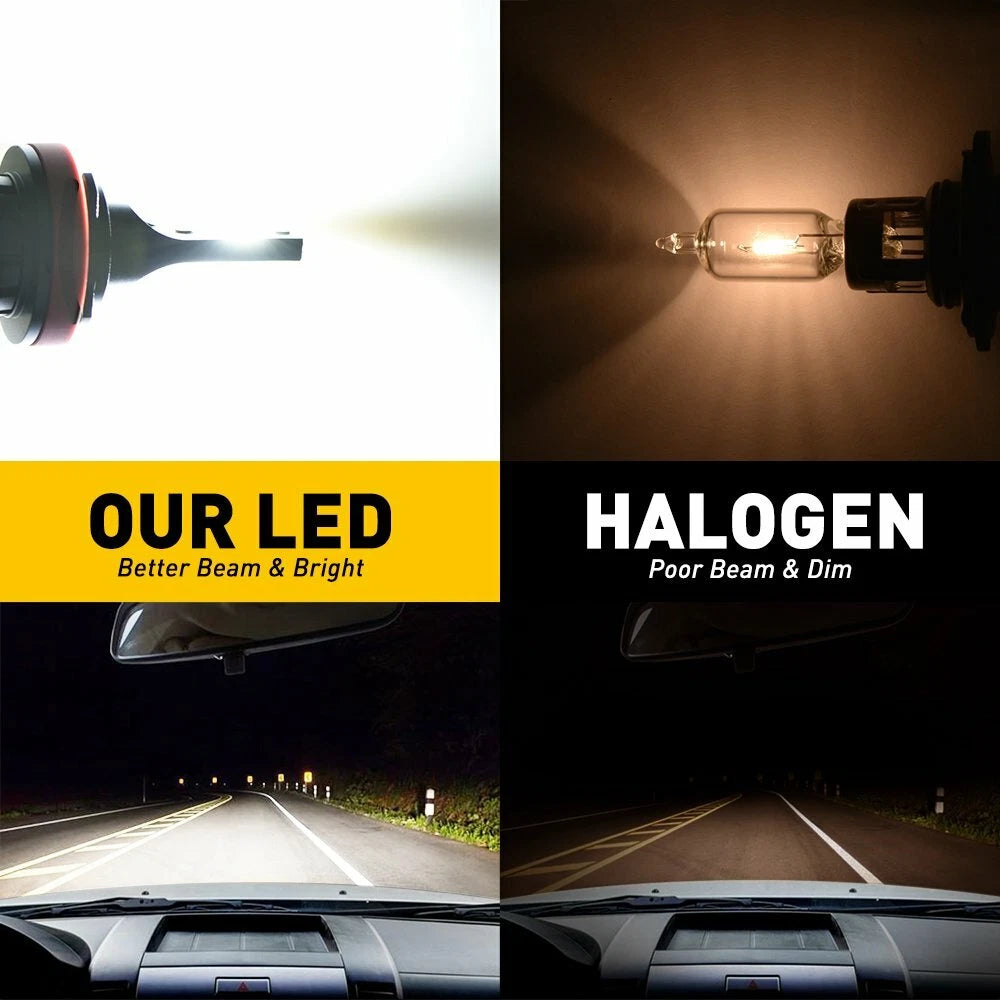2X LED Headlight Bulbs for H11 9007 H4 (Canbus, Ultra Bright)