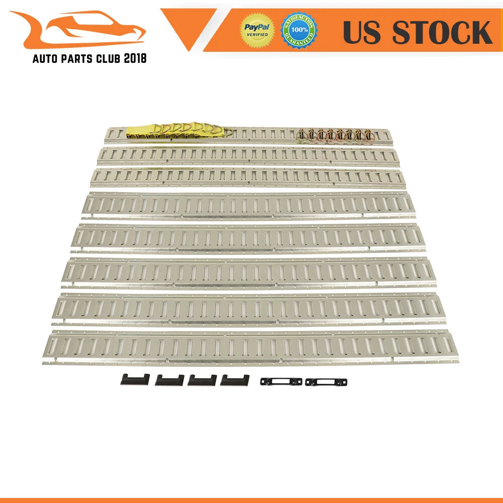 34PC E Track Tie Down Rail Kit for Enclosed Cargo Trailer (5')