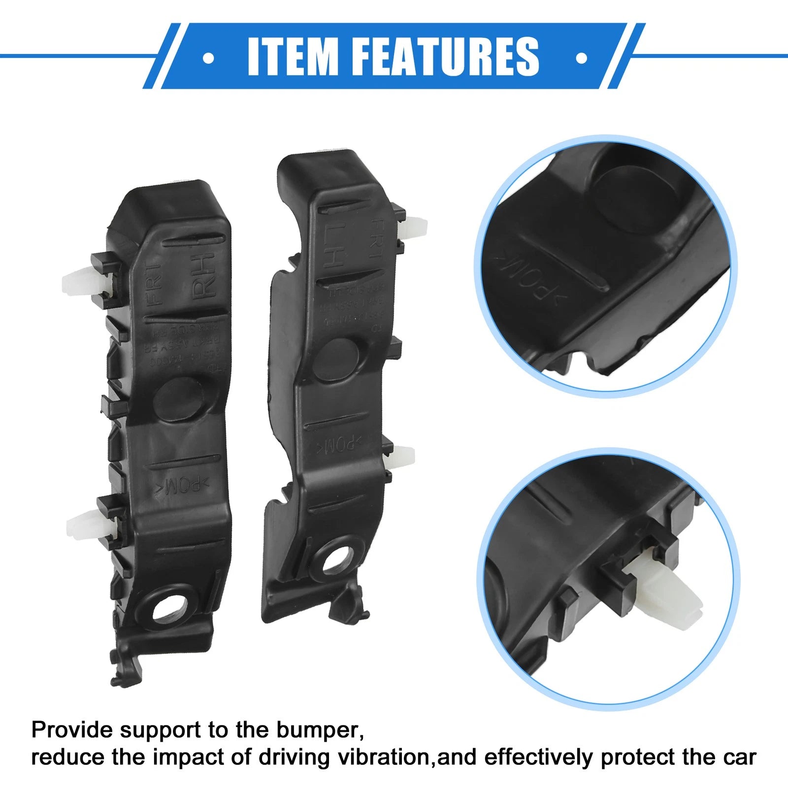 Pair Front Bumper Brackets for Kia Forte (2010–2013) 703820310464