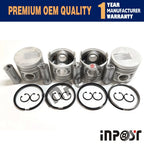 Set of 4 Piston S4Q S4Q2 for Mitsubishi S4Q2 Engine 88mm STD