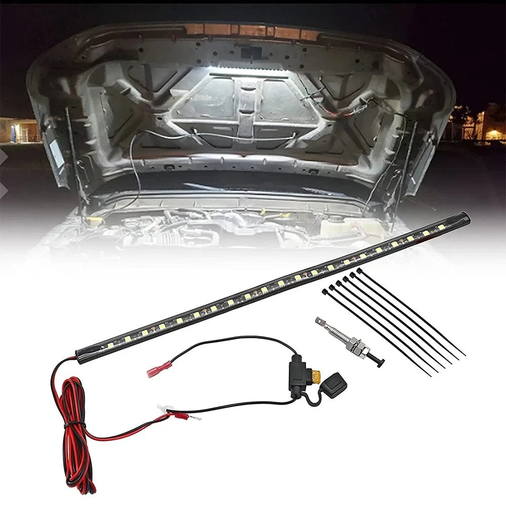 Universal White Under Hood LED Light Panel Kit for Any Vehicle