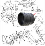 Exhaust Bellow Upper Kit for OMC Sterndrive Cobra (3852696, 18-2779, 9-72802)