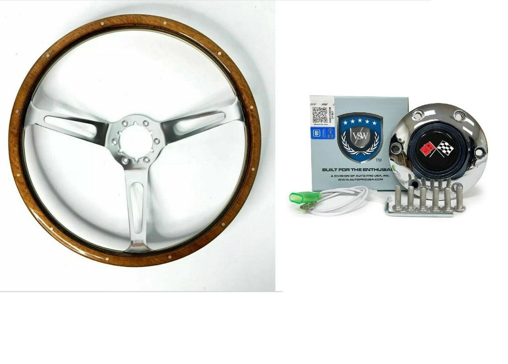 Steering Wheel Horn Button Chrome for Chevrolet Corvette (2005–2020)