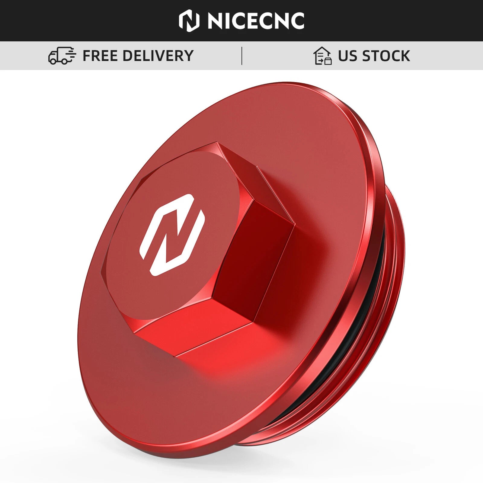 NICECNC Magnetic Oil Drain Plug Cap for Honda CRF450R CRF450RX CRF450X (2017–2024)