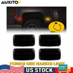 Amber Red LED Fender Lights for Chevy Silverado 2500HD 3500HD (2015–2023)