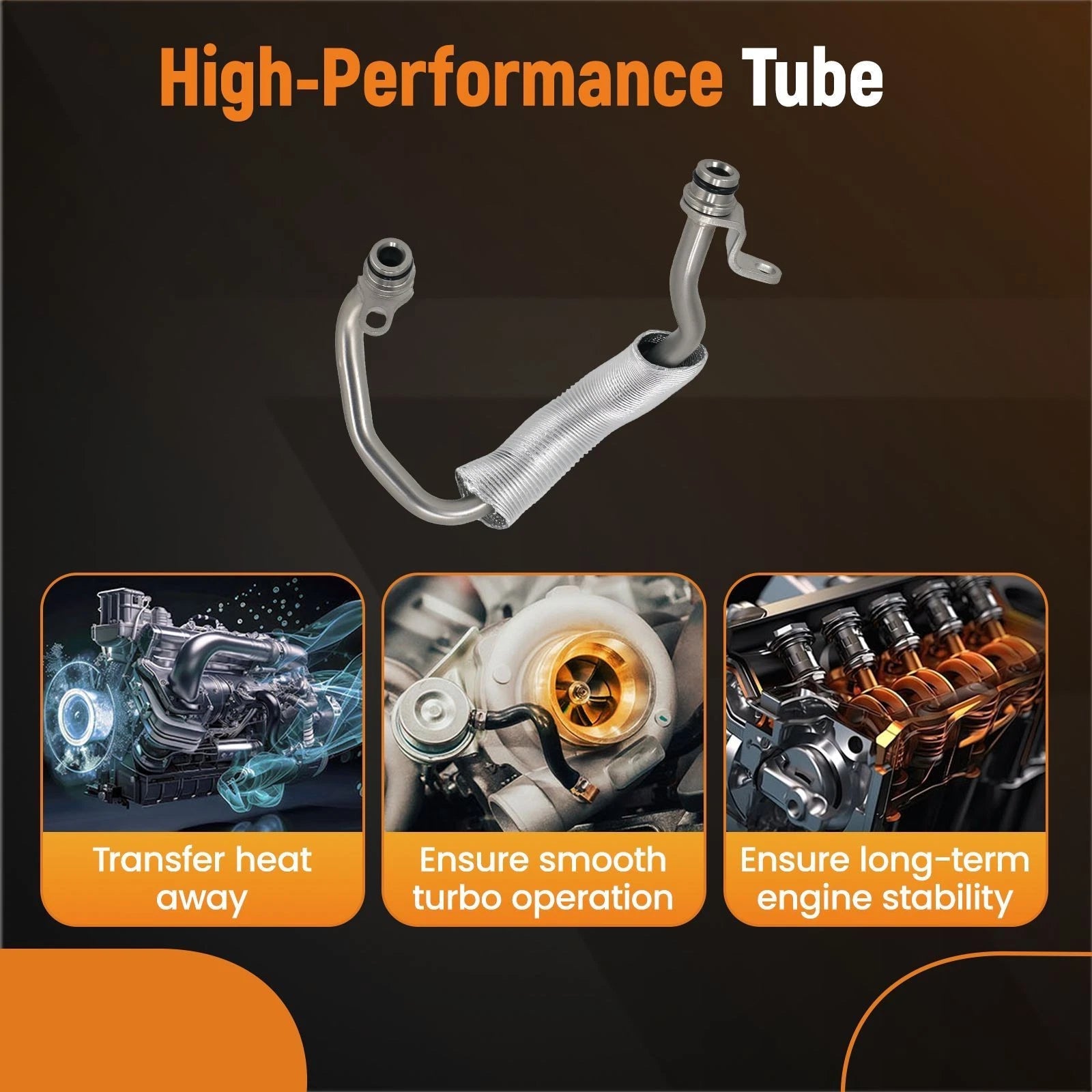 Turbocharger Oil Return Line for BMW 135i 535i M240i 535xi X6 (2008–2019)