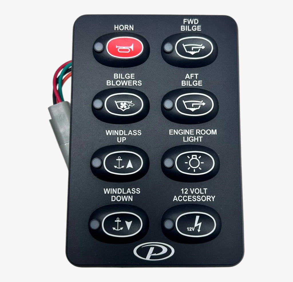 Vertical Multi Function 8 Position Helm Switch Panel for Pursuit Boats (329829)
