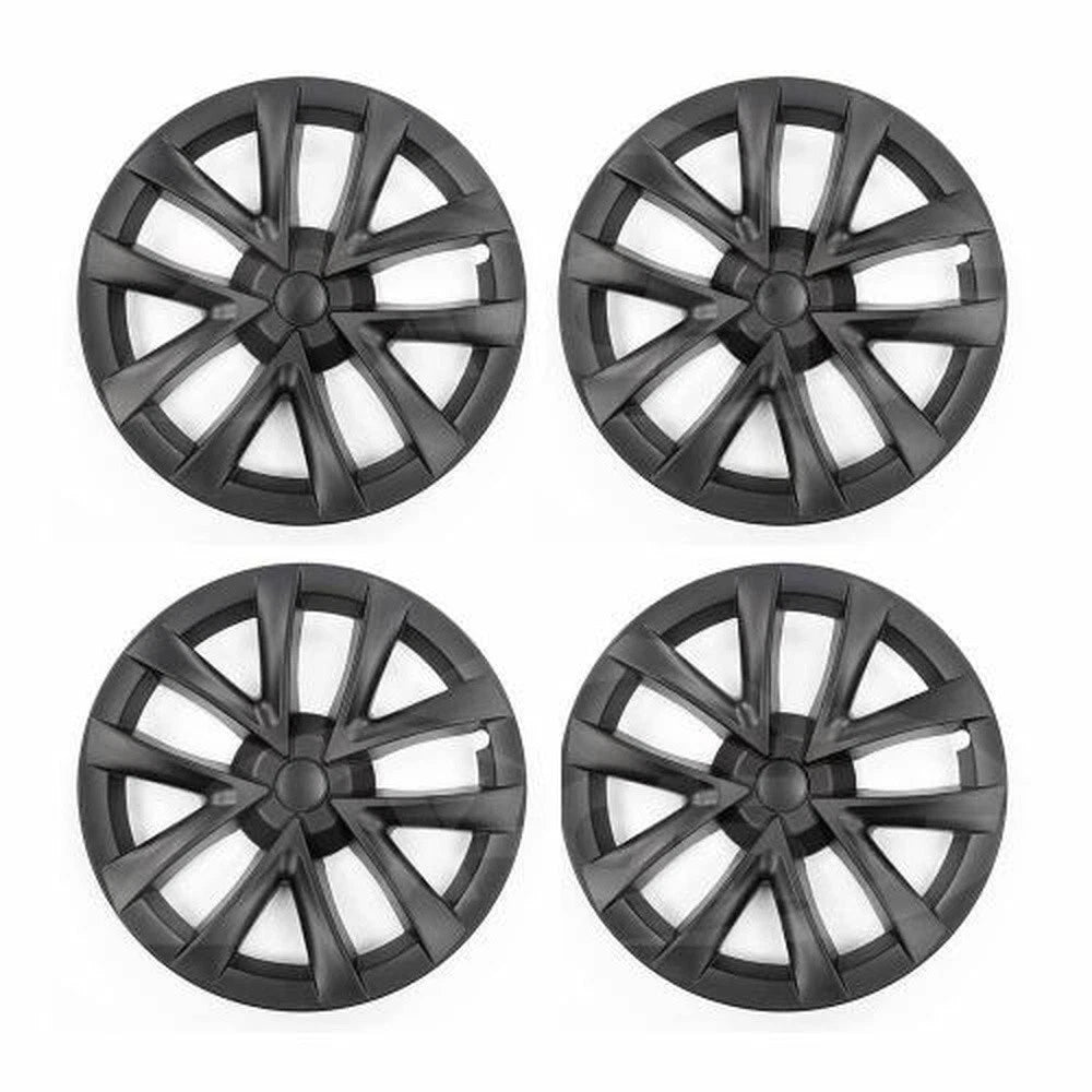 Set of 4 Wheel Cover Hub Caps for Tesla Model 3 (2017–2023) Matt Black