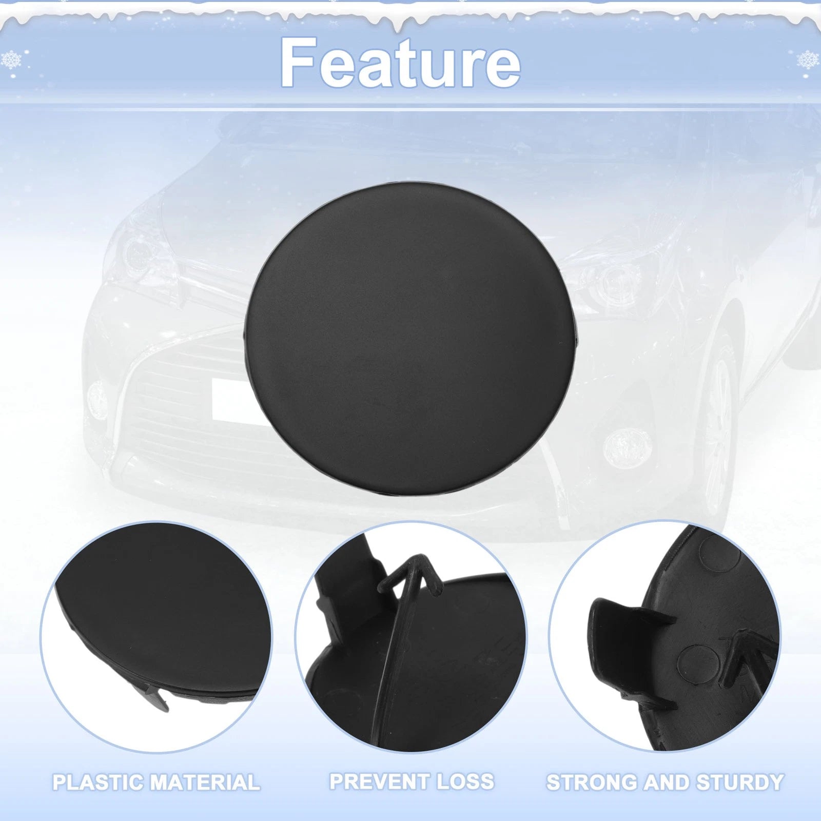 Tow Hook Cover Cap for Toyota Auris (2016–2018) No. 5212802908