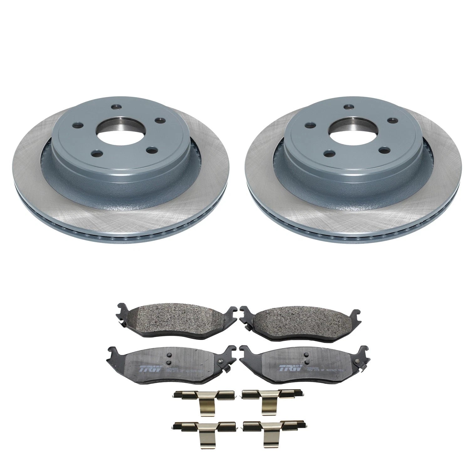 DuraGo Rear Rotors & TRW Pro Semi-Metallic Disc Brake Pad Kit for Ram 1500 Classic (2019–2023)