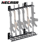 6 Gun Rack Vertical Wall Mount for Carbine Shotgun Display (Universal)