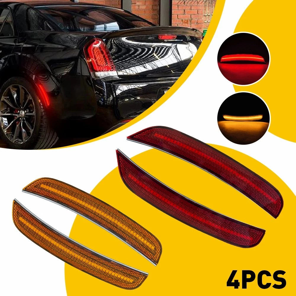 4X LED Side Bumper Marker for Chrysler 300 300C 300S (2015–2023)