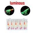 10X Luminous Glow Squid Fishing Hooks for Boat Fishing