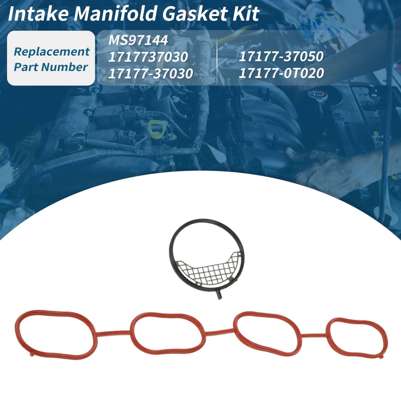Set of 2 Engine Intake Manifold Gaskets for Toyota Corolla (2009–2022)