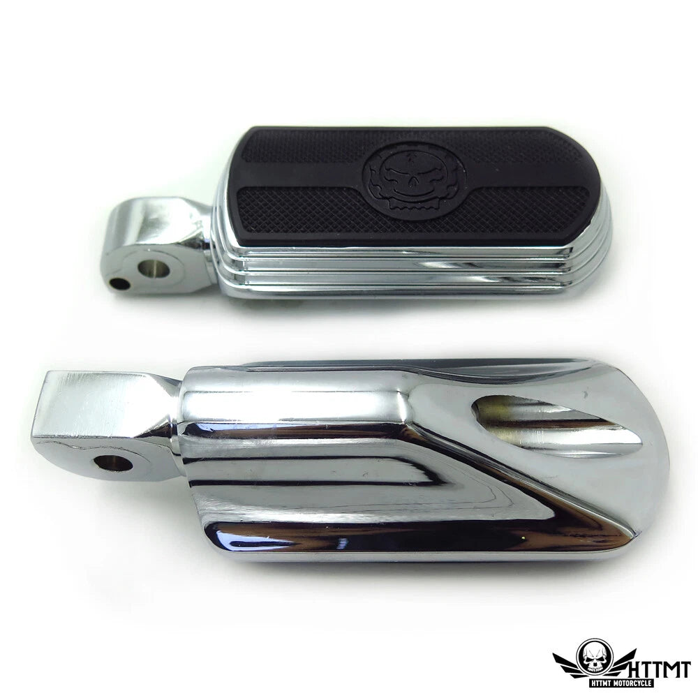 Chrome Skull Rubber Footpeg for Suzuki Intruder 1400/Boulevard S83 (1995–2008)