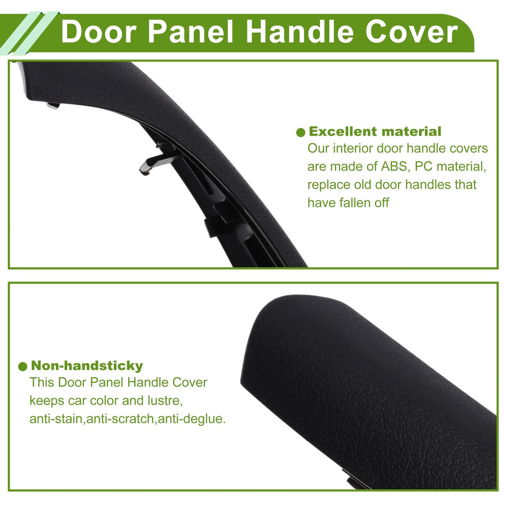 Door Panel Handle Pull Trim Cover for BMW X1 (2016–2022) No. 51417417513 Black