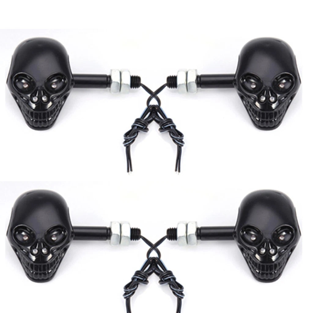 4X LED Turn Signal Indicators for Motorcycle (12V)