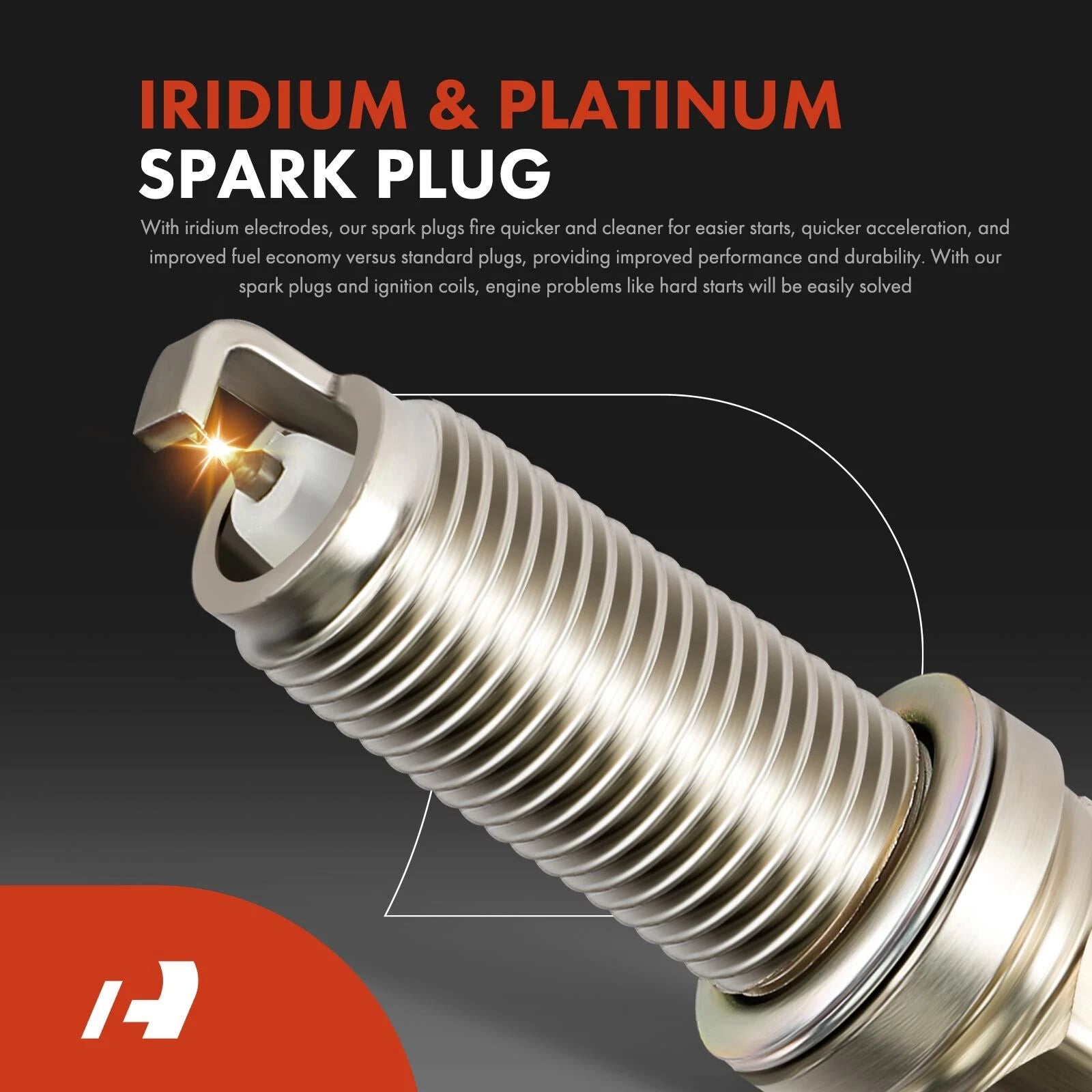 Set of 4 Ignition Coils & Iridium Platinum Spark Plugs for Honda CR-V Civic