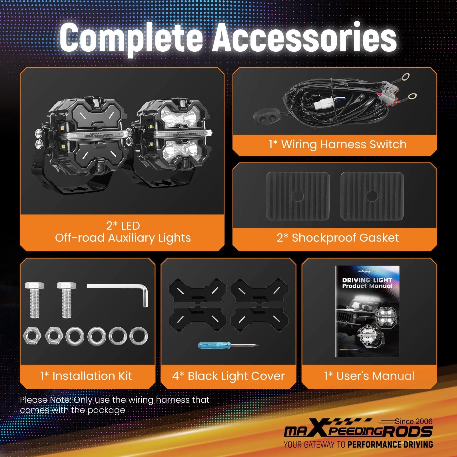 3.5" LED Pod Lights for Off Road Vehicles (RGB, Spot Beam)