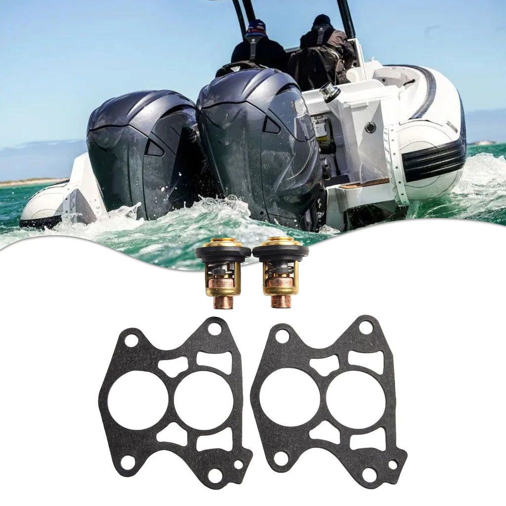 Set of 2 Thermostats and Gaskets for YTR Outboard Engines