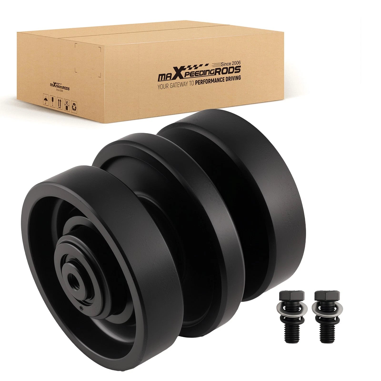 Steel Bottom Roller for Bobcat T550 T590 T595 T630 T650 (2012–2023) 7228629 Black
