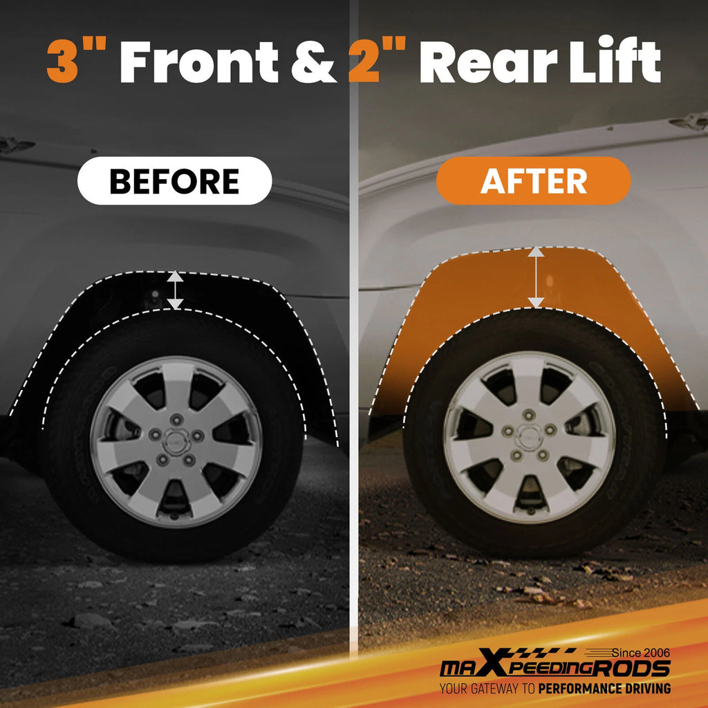 3" Lift Kit + 2" Rear Trailing Arm Spacers for Subaru Impreza Forester Legacy