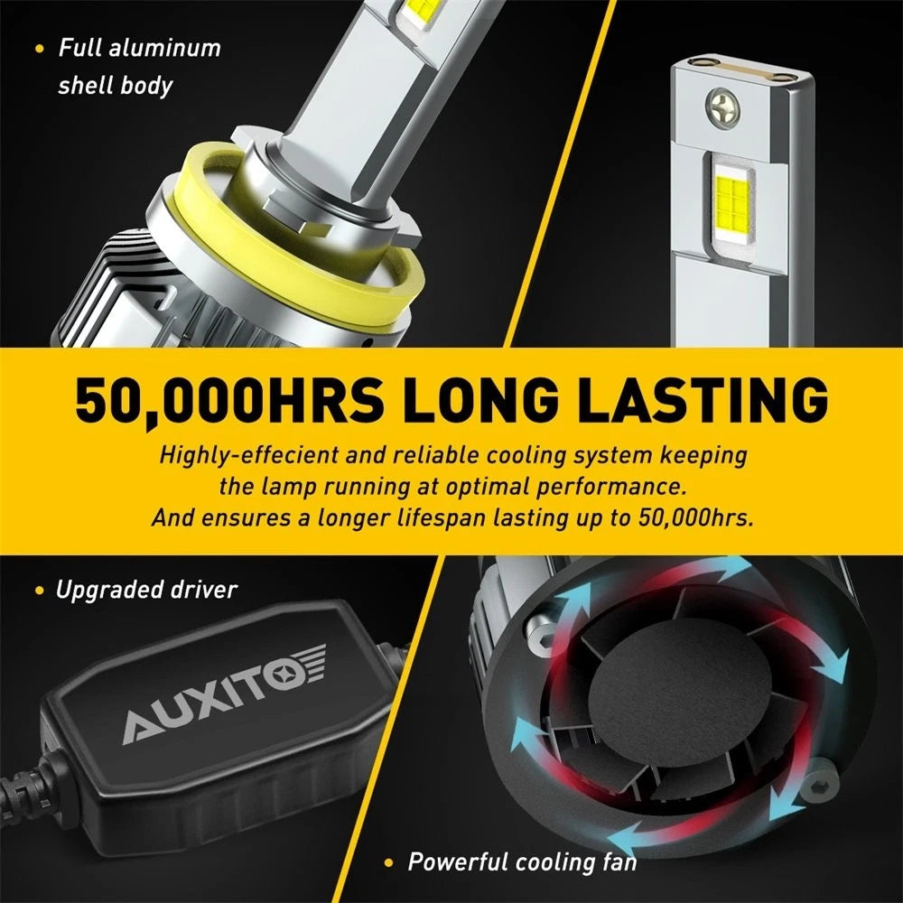 2X H11 H8 LED Headlight Bulbs for Make Model (YYYY–YYYY)
