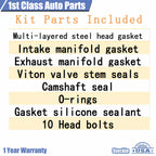 Engine Head Gasket Set with 10 Bolts for Honda Civic del Sol (1993–1997)