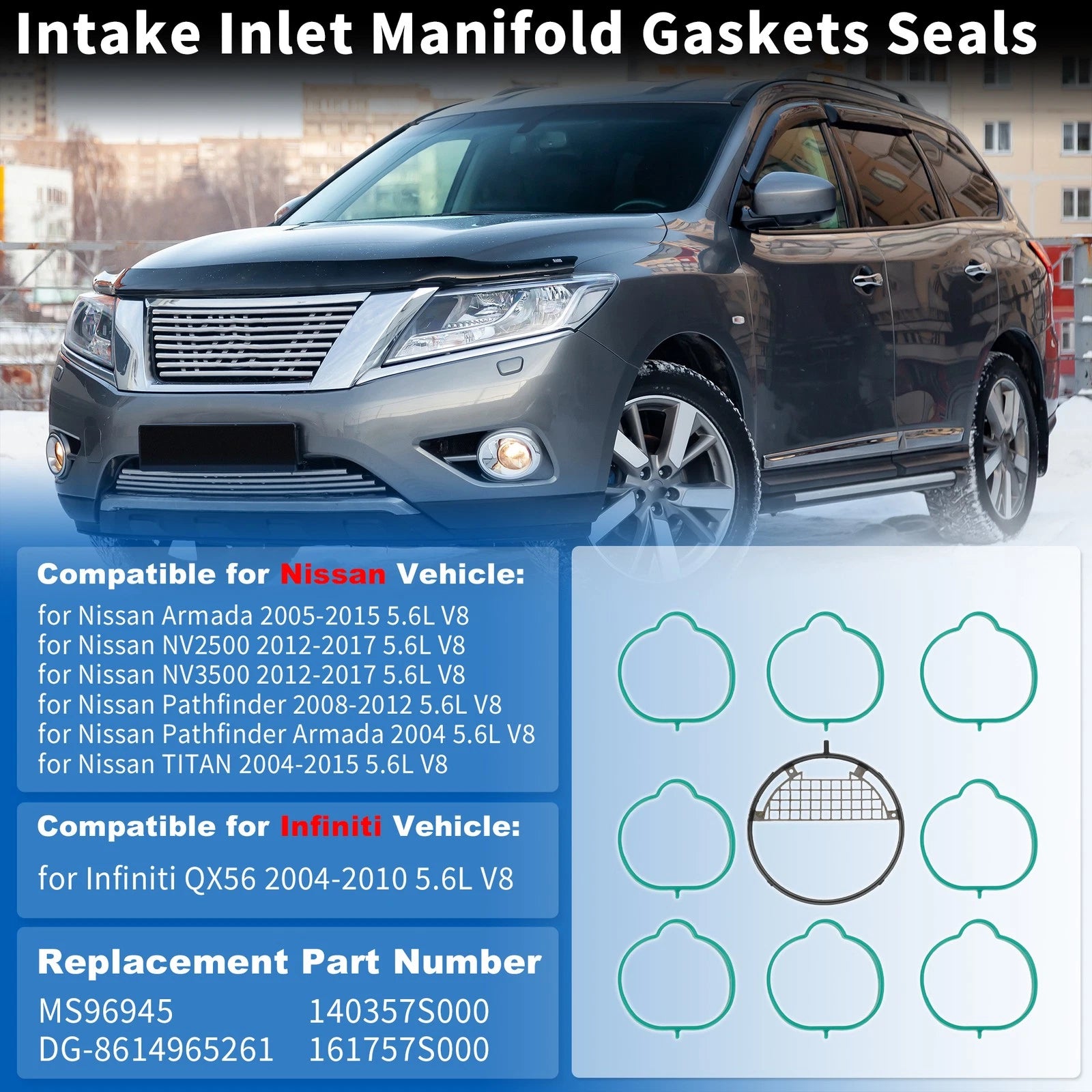Intake Manifold Gasket Set No.MS96945/DG-8614965261 for Nissan Armada (2005–2015)