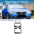 Light Trim Bezel Set for Suzuki Spacia Custom (Carbon Fiber, Black)