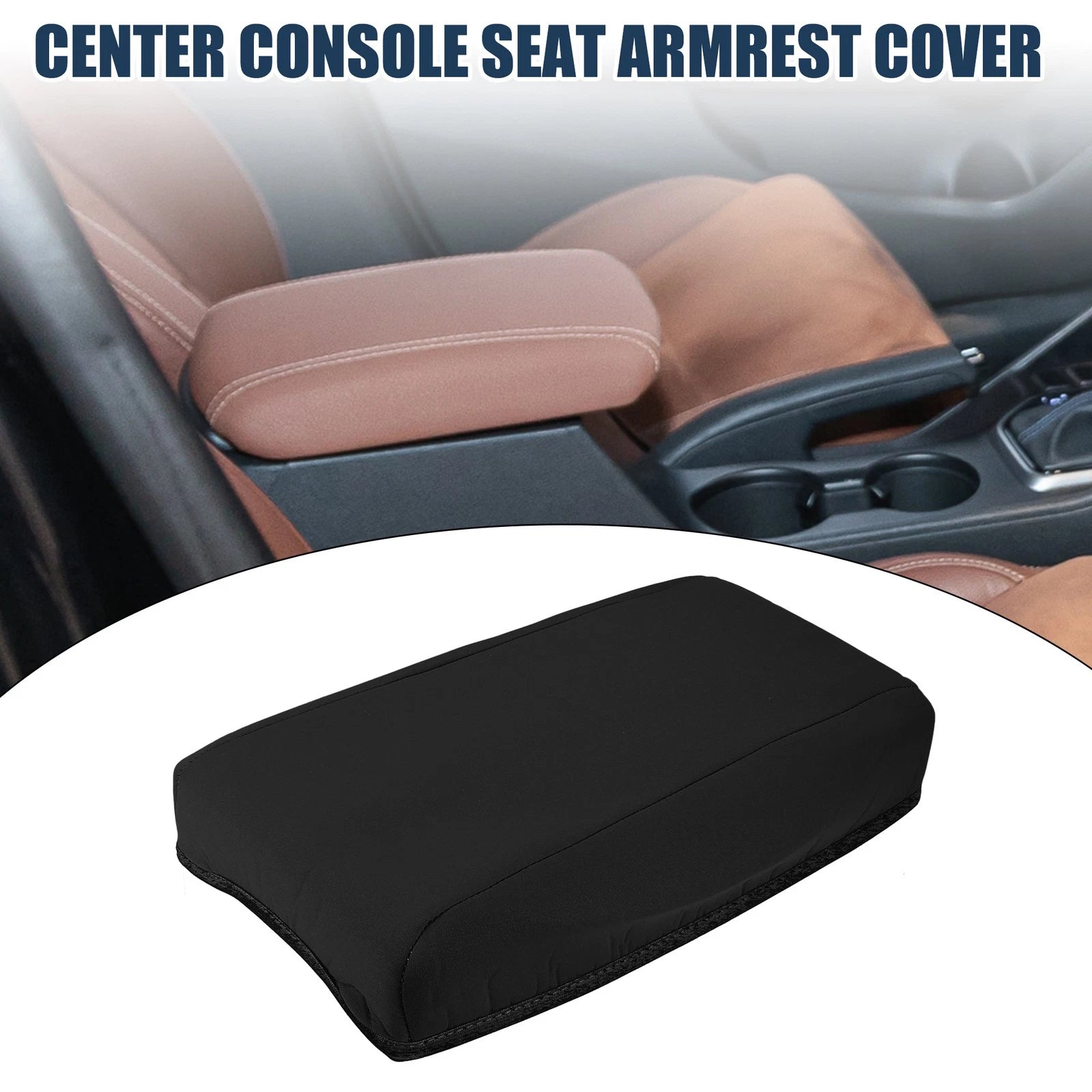 Armrest Protector Cover Pad for Hyundai Tucson (2015–2018) Black 1 Pc