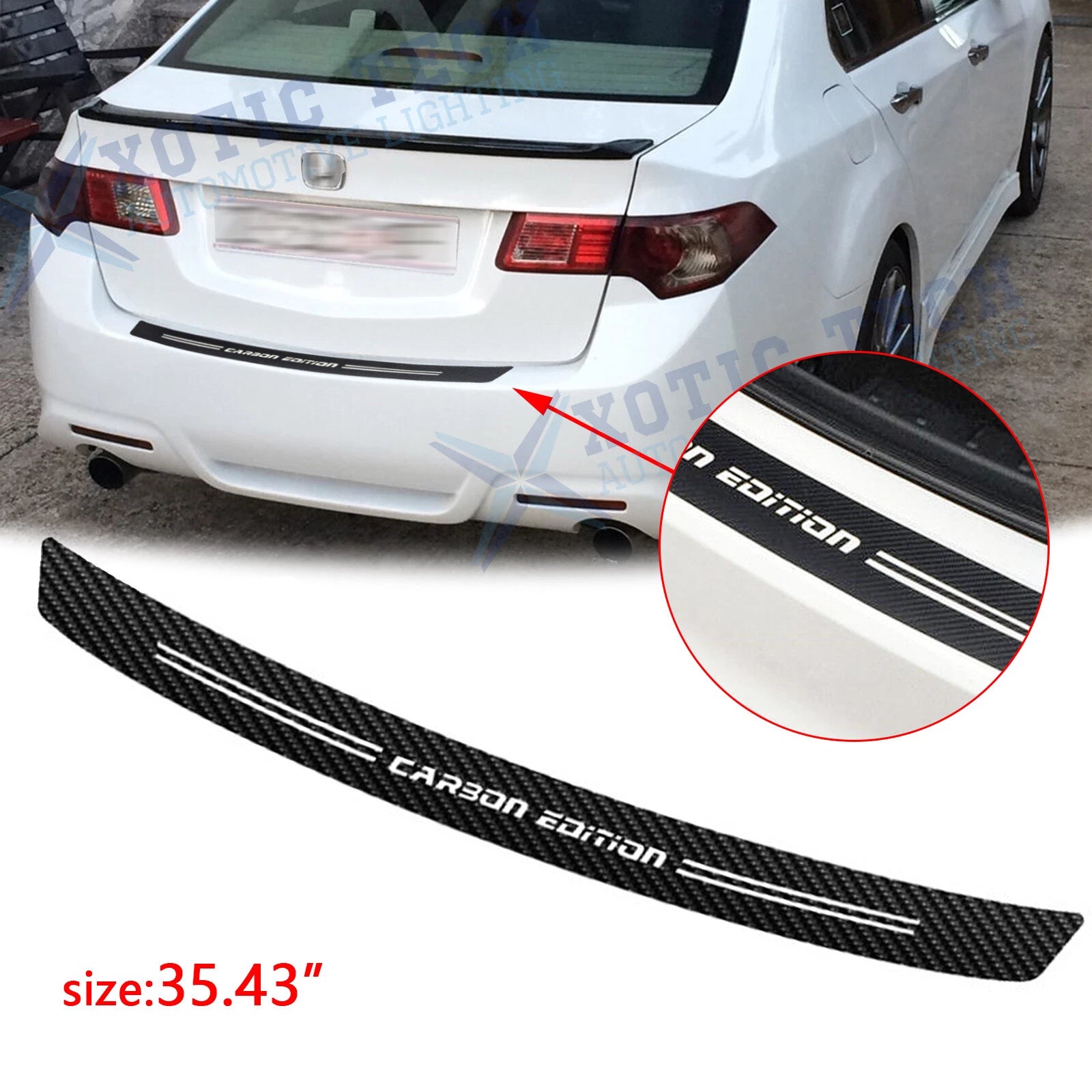 Carbon Fiber Rear Trunk Guard Plate for Honda Civic 4D (2016–2021)