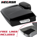 Black Chopped Pack Trunk Backrest for Harley Touring (2014–2026)