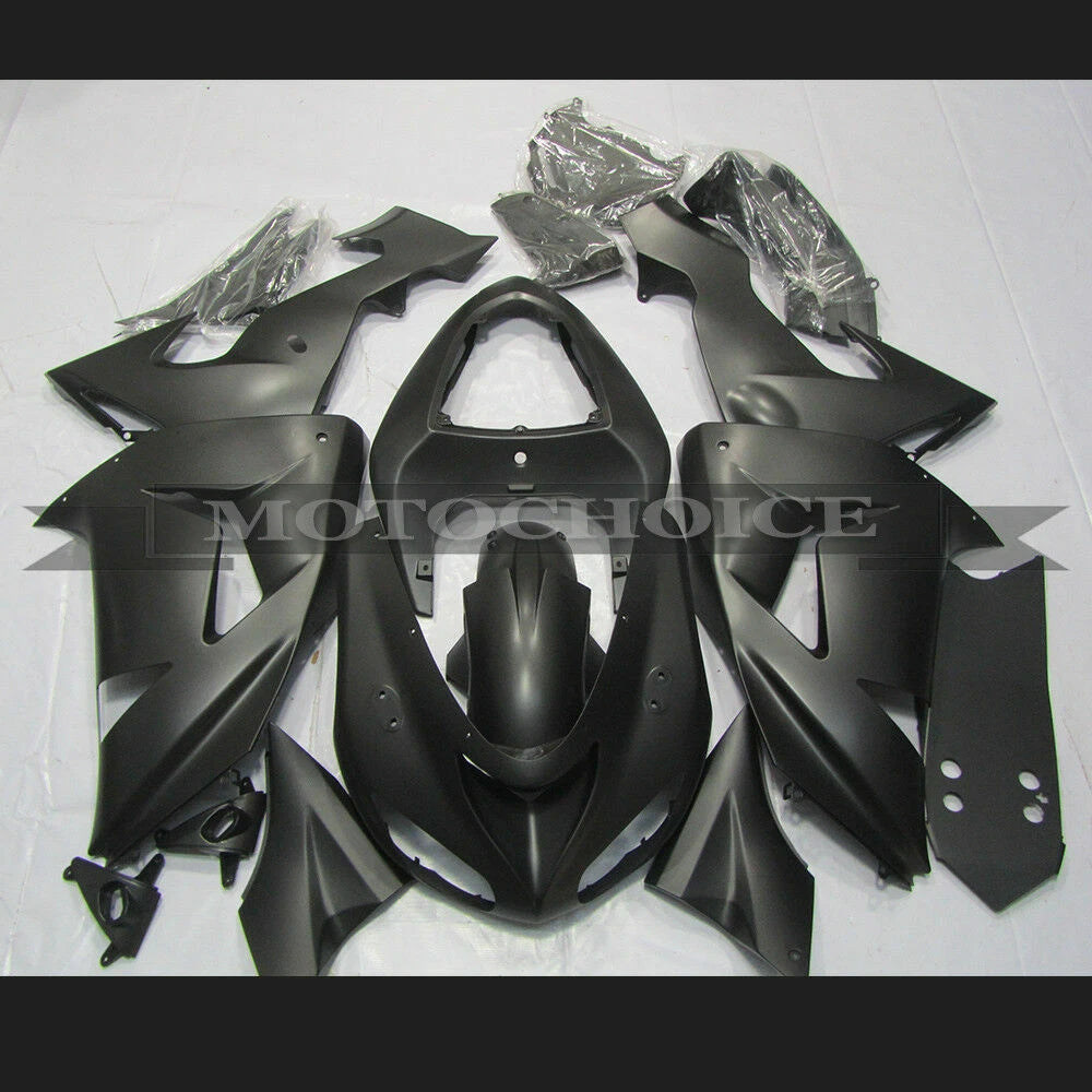 Matte Black ABS Fairing Kit for Kawasaki Ninja ZX10R (2006–2007)