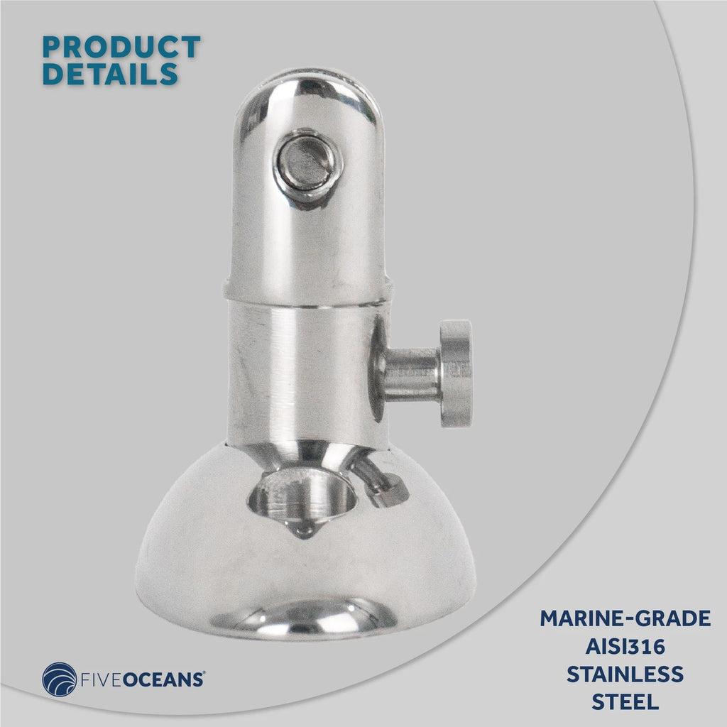 Bimini Top Quick Release 90 Degree Swivel Deck Hinge for Five Oceans (FO1529)