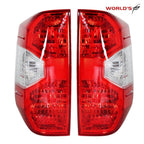 Set of 2 Halogen Tail Lights for Toyota Tundra (2014–2020) Clear/Red Lens