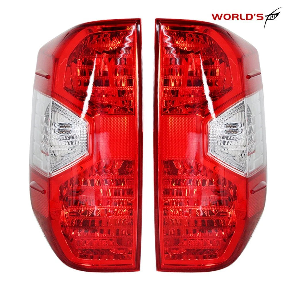 Set of 2 Halogen Tail Lights for Toyota Tundra (2014–2020) Clear/Red Lens